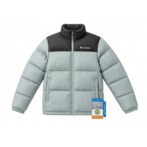 Columbia Puffect III Jacket Mens XXL Blue Black Grid Omni-Shield Puffer NWT